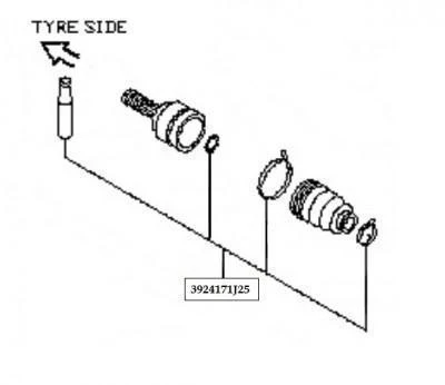 Nissan Primera (P10E/P11E) Outer CV Boot, Repair Kit