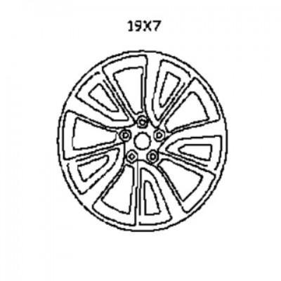 Nissan Qashqai (J11E) Wheel-Aluminium 19x7J vehicles with TPMS